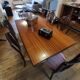 Mahogany dining table varnished year 60