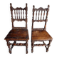 Rare pair of carved chairs, Italian manufacture from the 17th century