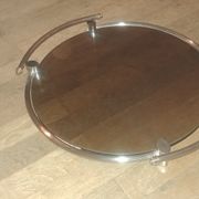 Vintage top of the 70s / 80s in glass and brass support neo classic style