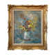 Old painting, still life with wild flowers signed Massard XX century