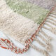 Moroccan Berber carpet Beni Ouarain ecru with colorful patterns 205x132cm