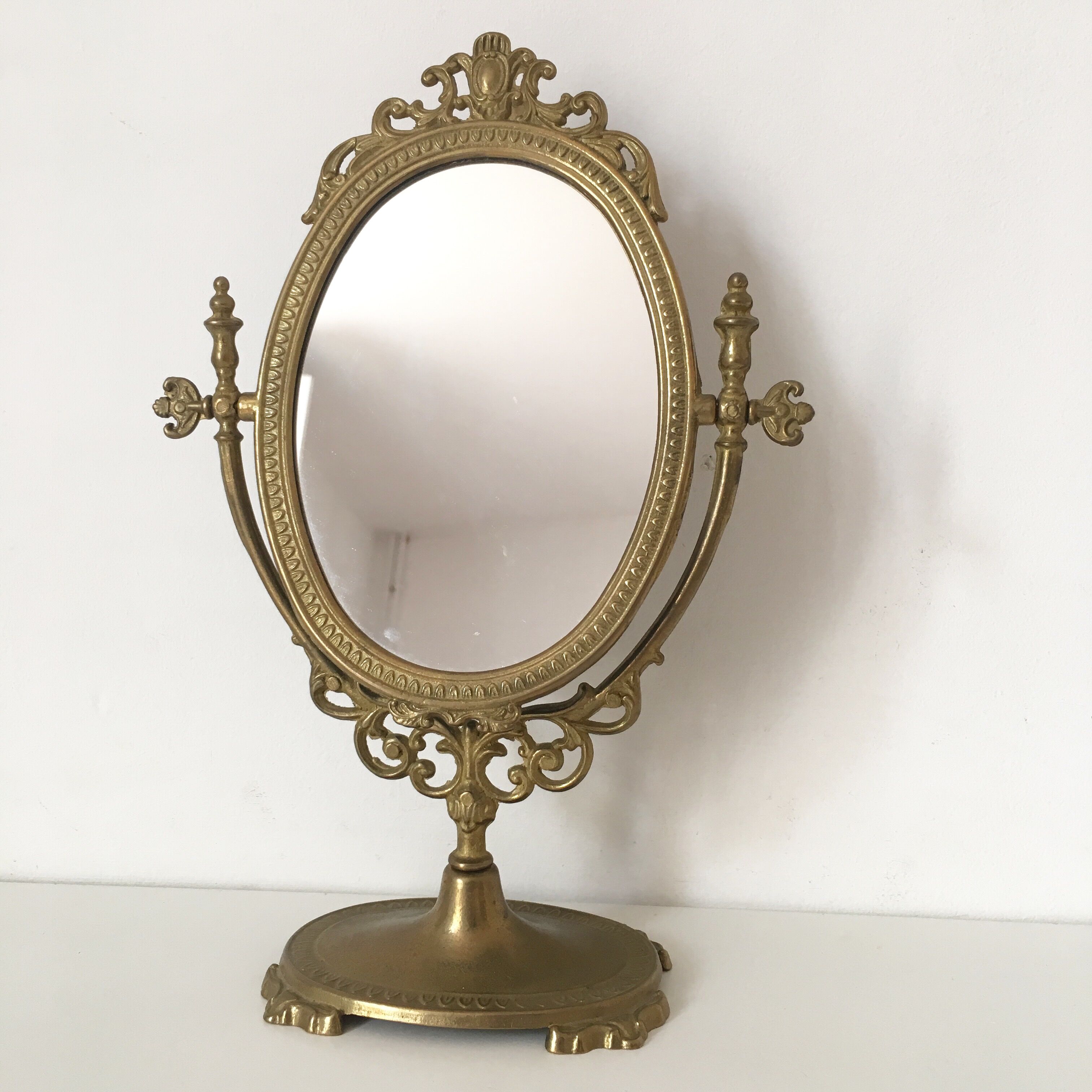 Miroir sur pied psyché ancien 27x19cm