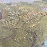 Painting bifacial view orientalist and mediterranean navy signed mid-xx°