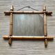 Vintage bamboo-style barber mirror