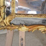 Palm tree mirror in wood and gilded stucco, 19th century