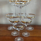 9 crystal champagne glasses
