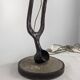 Lampe brutaliste art populaire en fer forgé