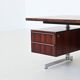Danish floating writing desk in rosewood and chrome Denmark 1960