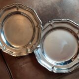 Lot de 2 plats ronds inox