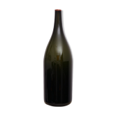 Vase bouteille grand verre foncé fumé