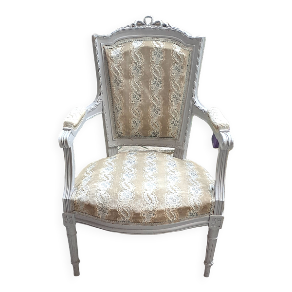 Fauteuil Napoléon III Victorien Tissu velours XIX