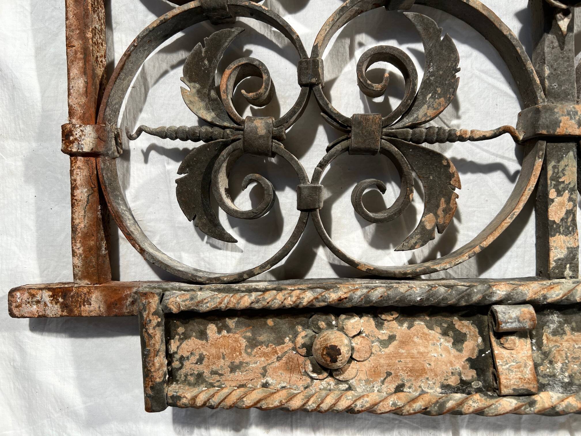 17th century wrought iron railing, balcony barrier railing