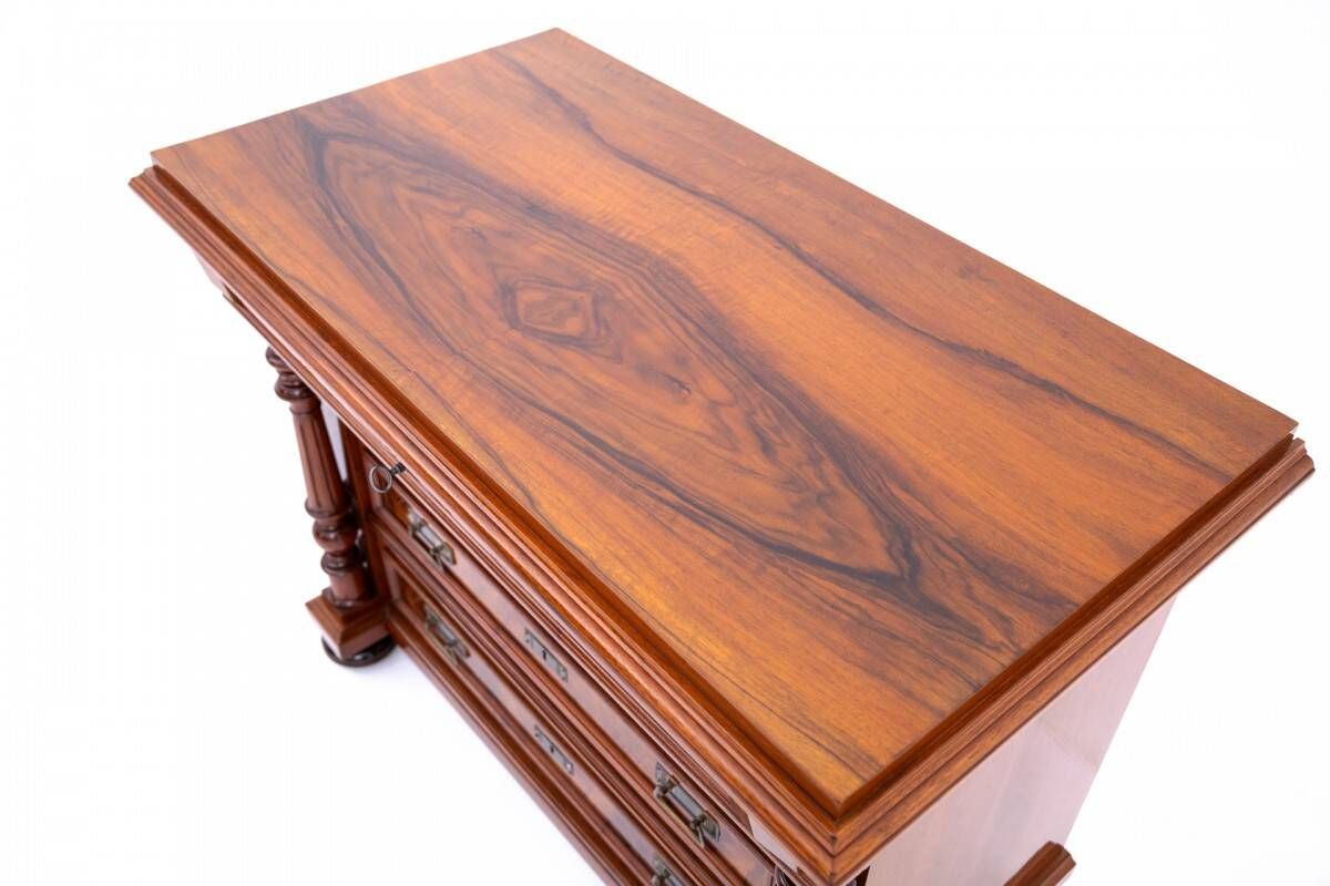 Antique walnut chest of drawers, Northern Europe, circa 1900.