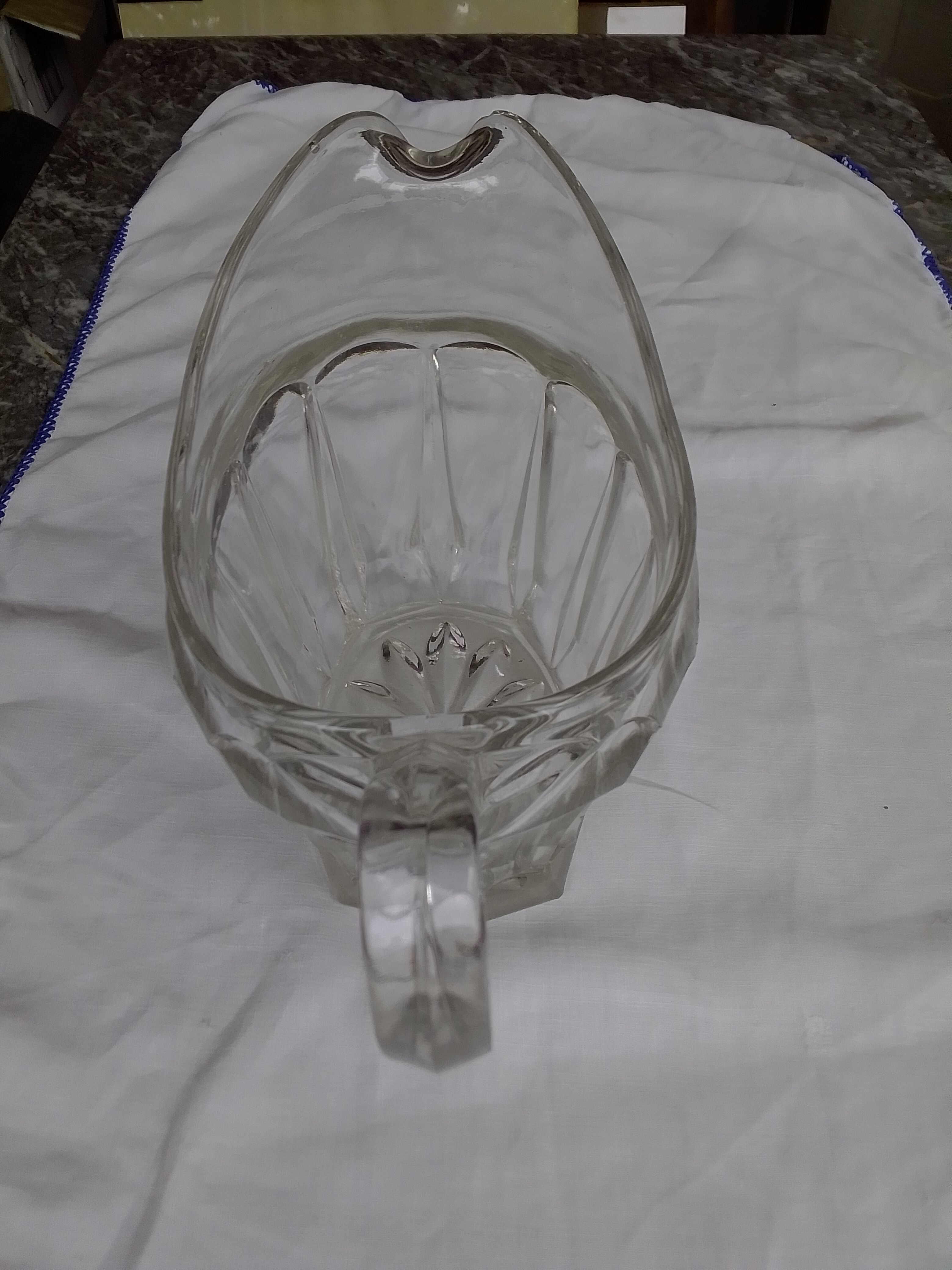 Broc pitcher vintage molded glass