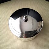 Box, covered pot in silver metal