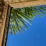 Beveled gold mirror