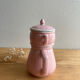 Old pink earthenware coffee pot Esprit Digoin Sarreguemines