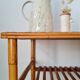 Antique coffee table in rattan and bamboo