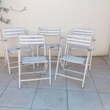 5 vintage wooden garden armchairs gleizes
