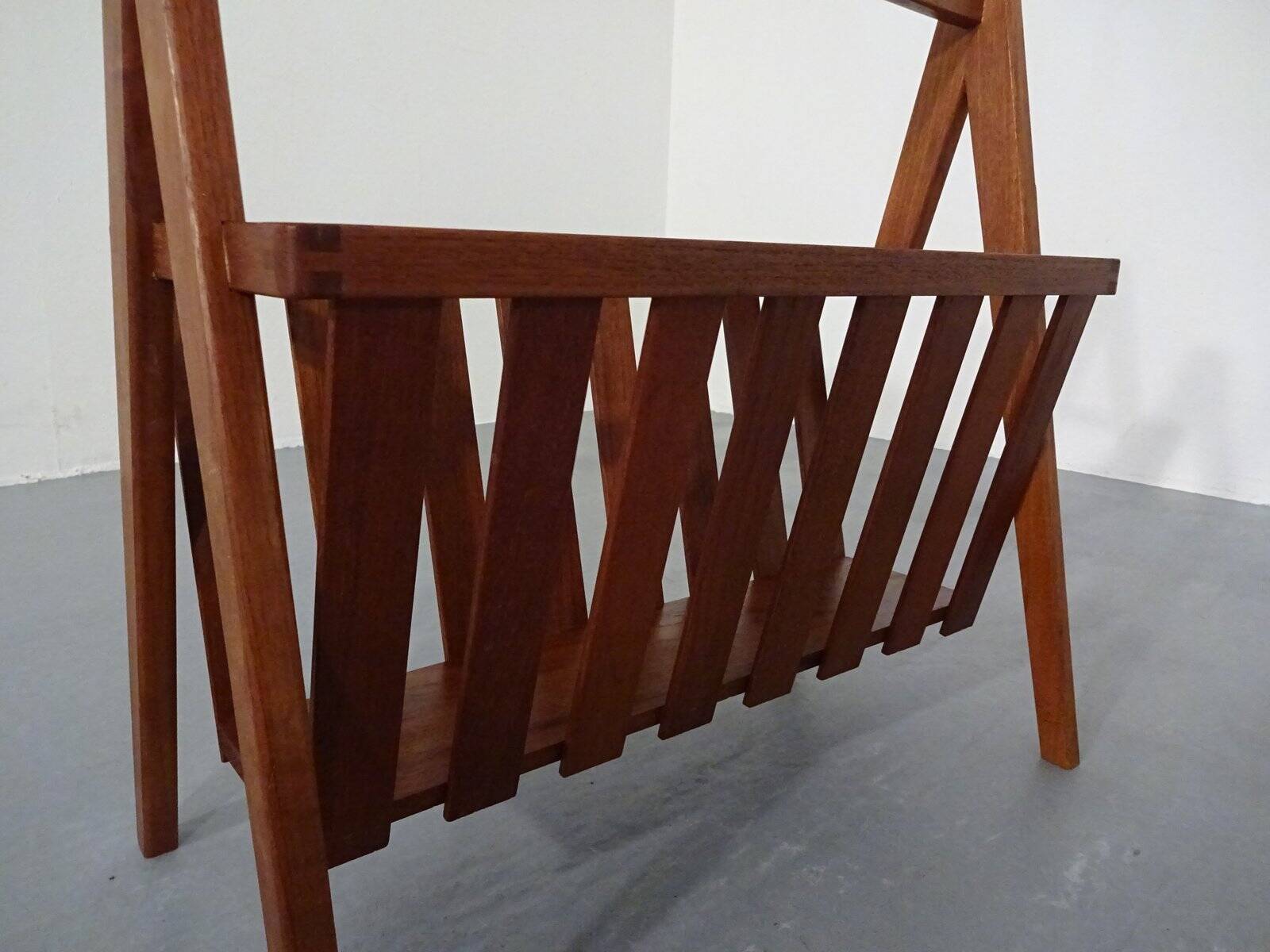 Danish Teak Magazine Rack, 1960s