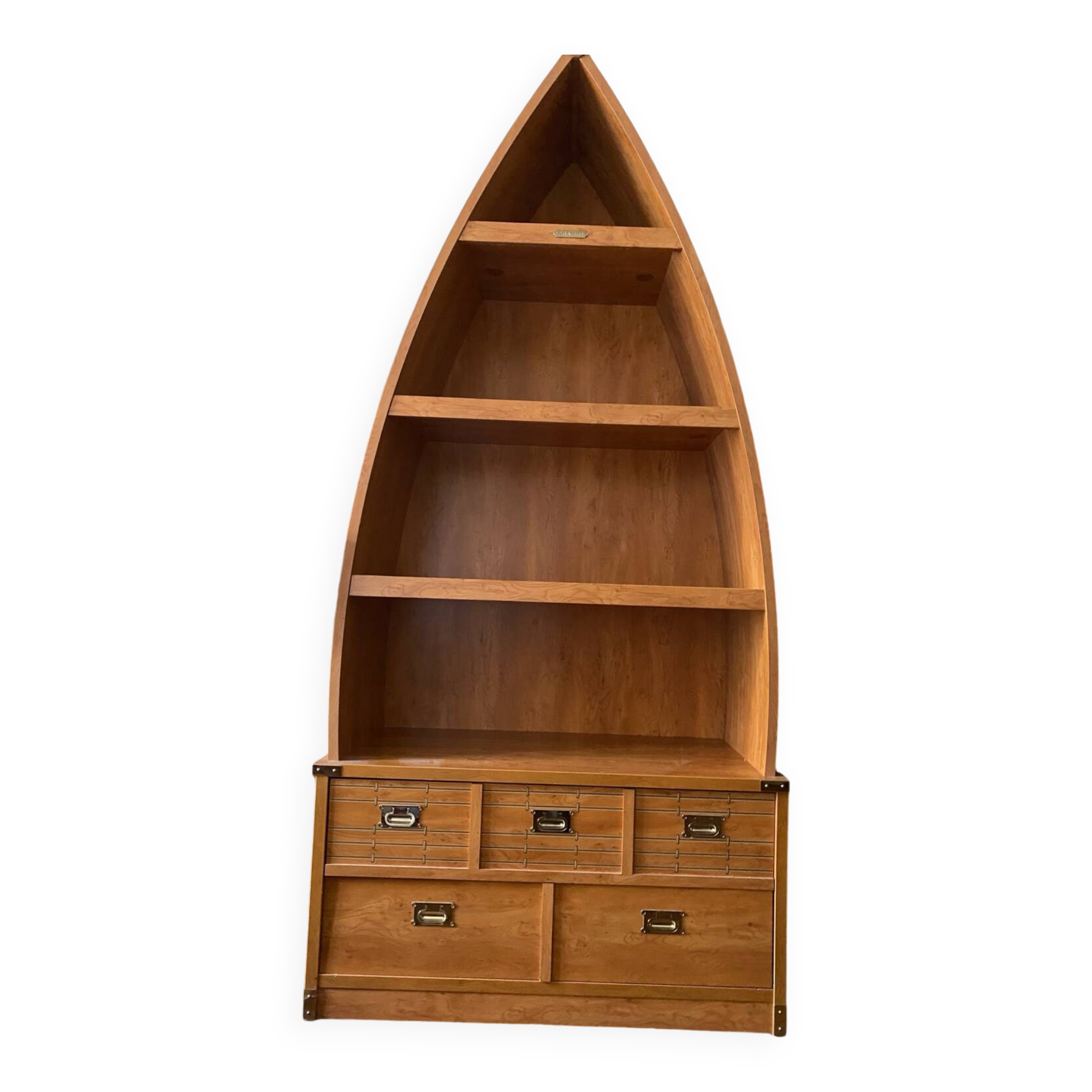 Boat-shaped bookcase - Calypso model from the Gauthier collection