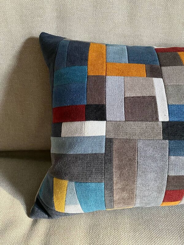 Coussins patchwork de tissu d’ameublement