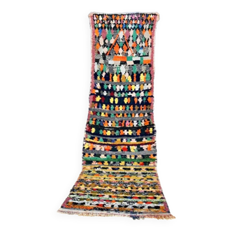 Vintage Moroccan Berber Boucherouite rug 293 x 79 cm perfect condition
