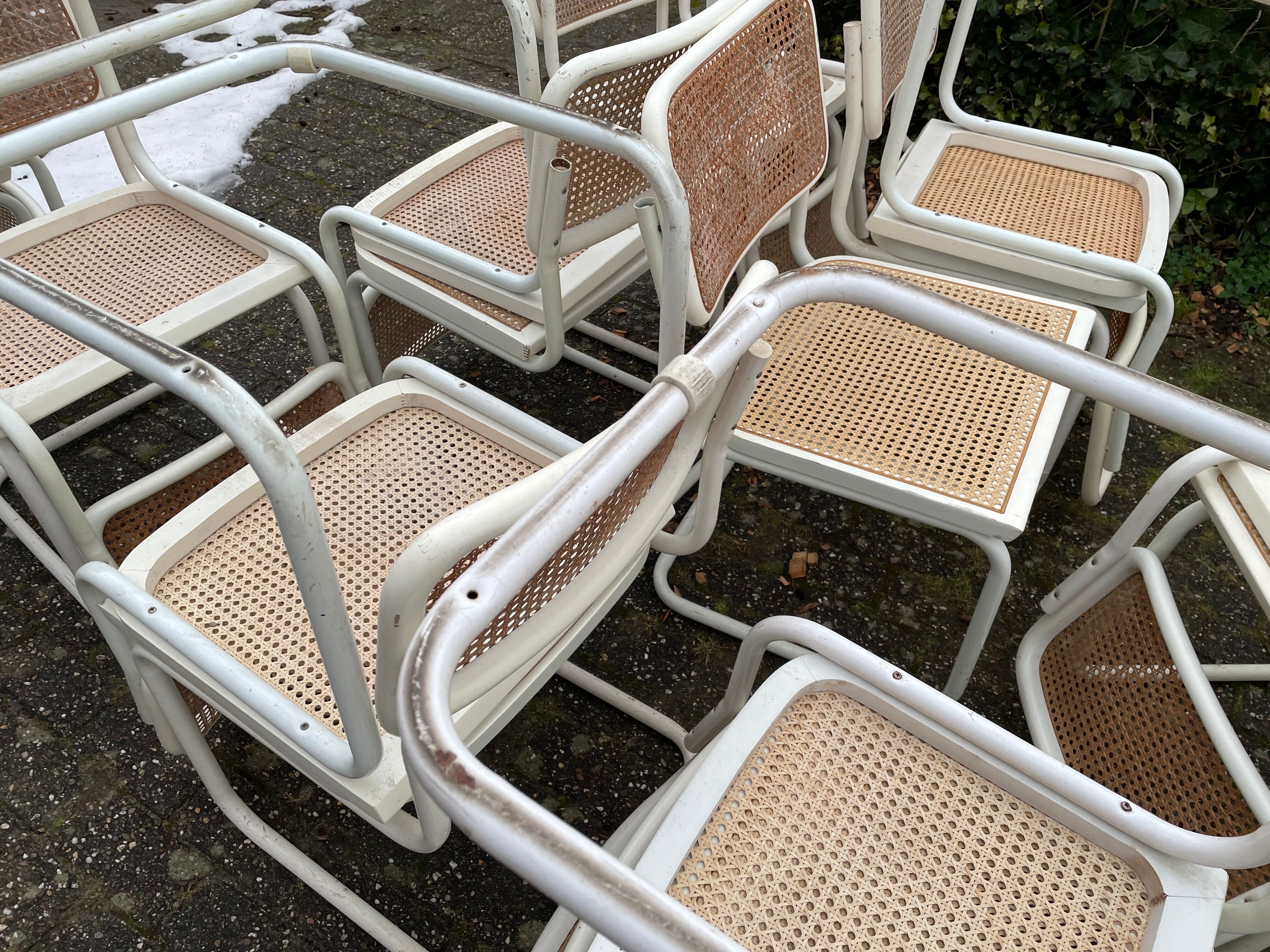 Set of 4 Cesca Model chairs by Marcel Breuer