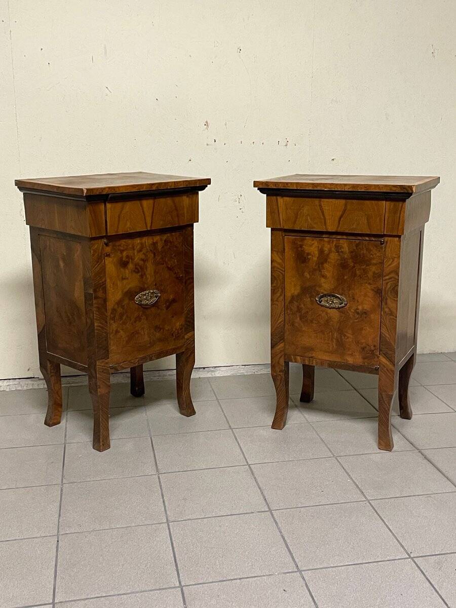 Comodini grandi Art Déco, Italia, anni '30, set di 2