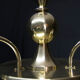 Large Rondocubistic Brass Chandelier