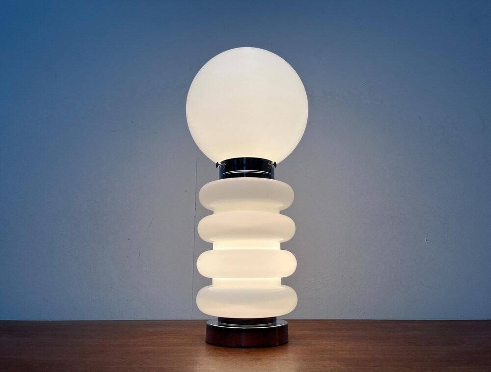 Space age glass table lamp from the mid-century by Carlo Nason for JBS, 1960s.