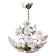 Charming Murano Vintage Chandelier White and Pink Flowers