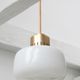 Pair of vintage opaline glass pendant lamp from Sijaj, 1960s