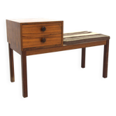 Banc-téléphone scandinave en palissandre, Suède, 1960