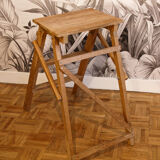 Folding wooden stepladder