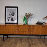 Scandinavian teak and metal sideboard