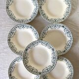 Antique Terre de Fer deep plates, early 20th century