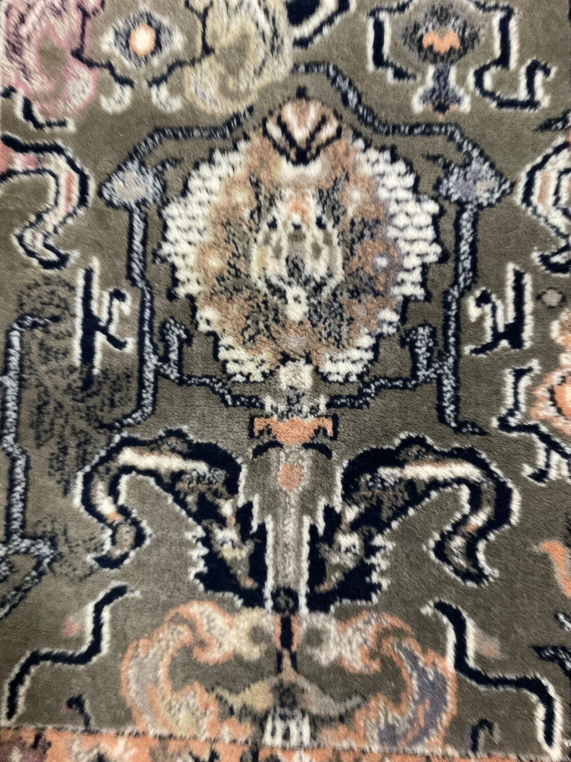 Vintage pure wool carpet 135x200