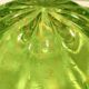 Large Green Bullicante Murano Glass Bowl or Centerpiece with Gold Leaf