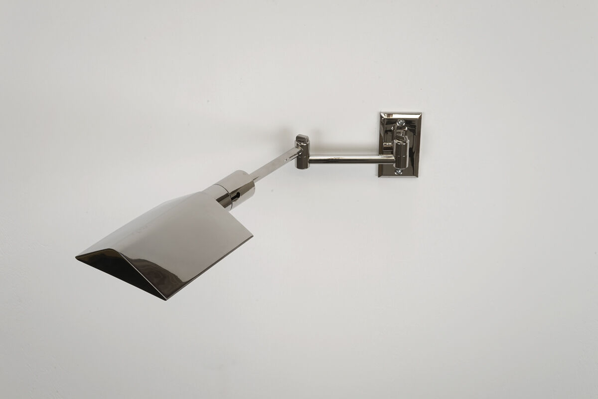 David Hicks postmodern metal reading sconce circa 1980