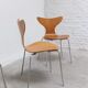 1st edition set of 4 'Lily' chairs in oak by Arne Jacobsen for Fritz Hansen, 1969