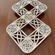 Art nouveau silver metal underside, retractable