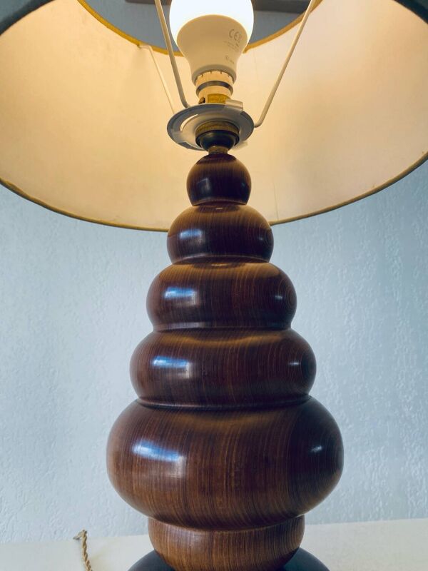 Lampe organique en palissandre