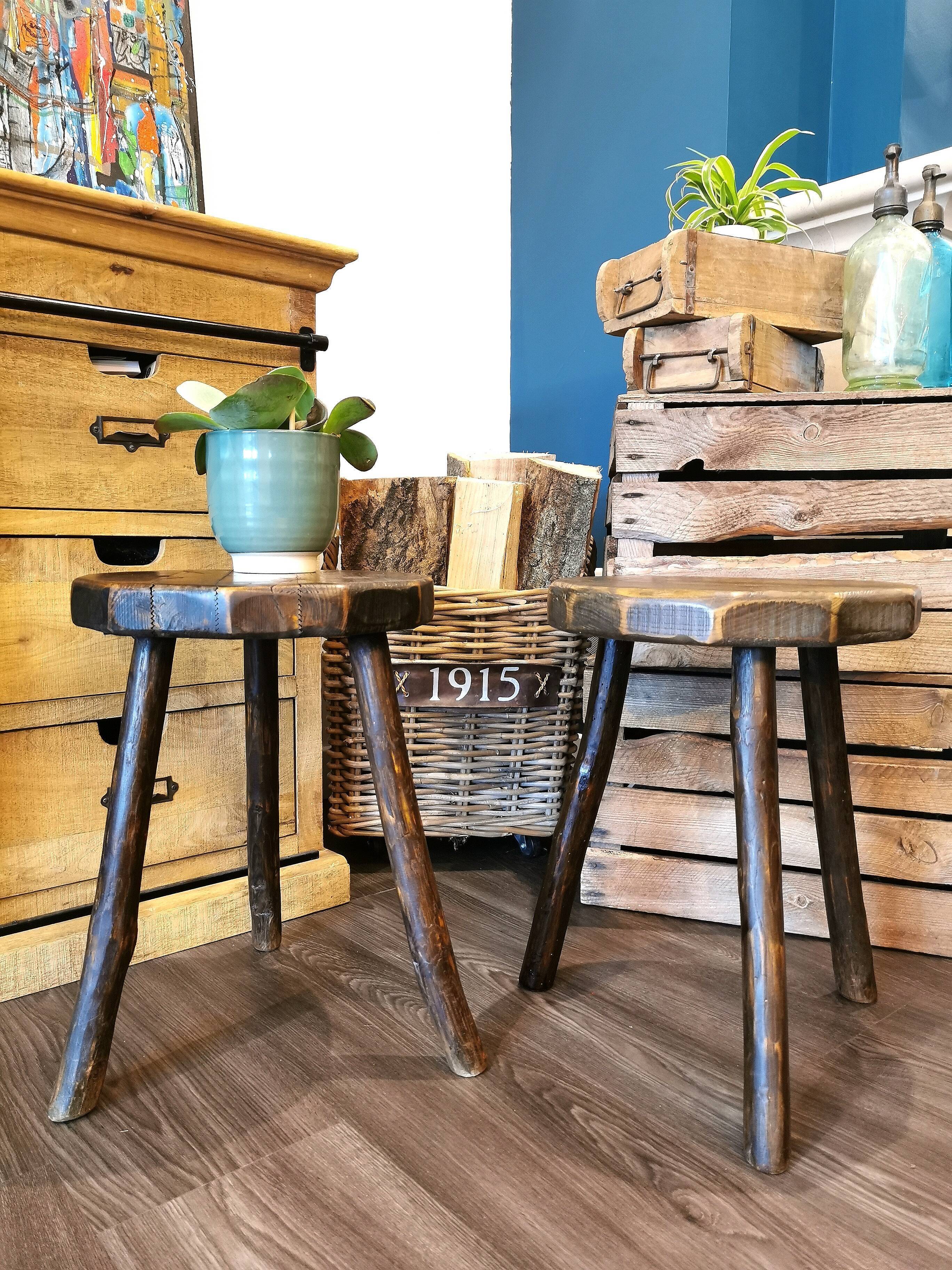 Pair of tripod stools