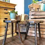 Pair of tripod stools