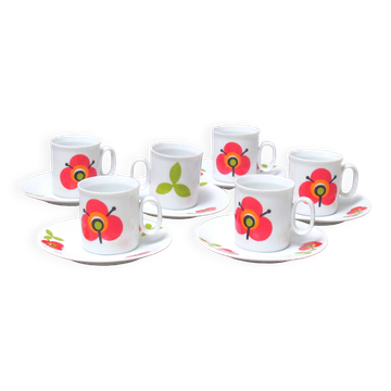 Service de tasses à café Tuscia Années 70