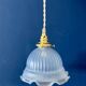 Vintage blue glass pendant light