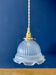 Vintage blue glass pendant light