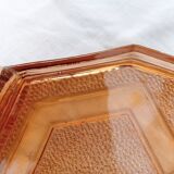 Plateau en verre rose
