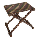 Tabouret pliant vintage à pieds torsadés
